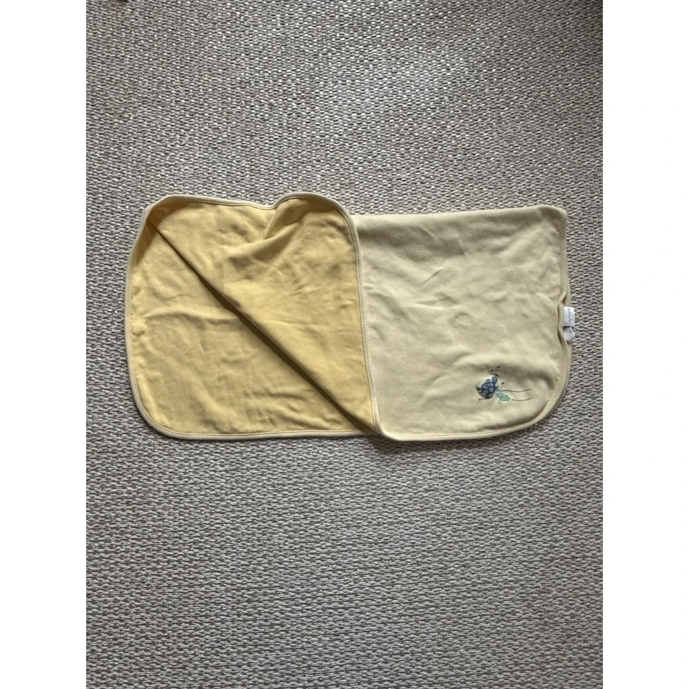 Vintage‎ Carters 90's Y2K Yellow Baby Blanket Wrap Swaddler Duck Print